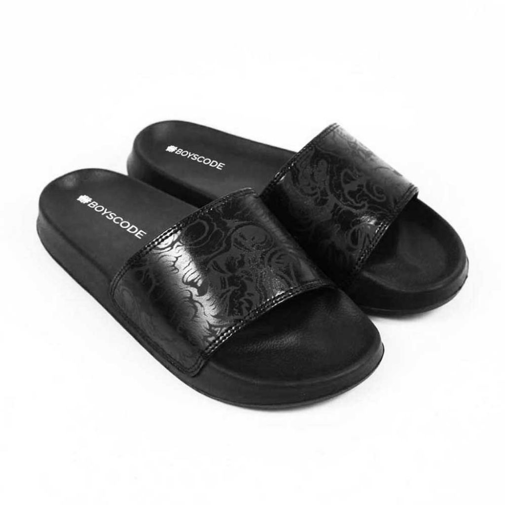 Sandal Selop Hitam Karet BOYSCODE
