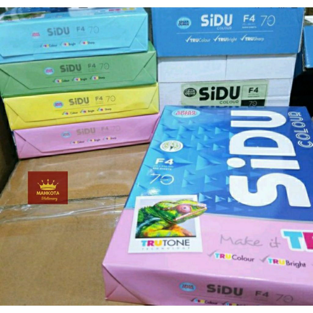 

Kertas F4 Foto Copy Sidu/Sidu 70 Gram F4 Warna Warni