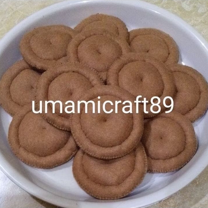 Replika Kue Cucur / Mainan flanel Kue Jajanan Pasar / Mainan Edukasi Anak / Mainan masak-masakan