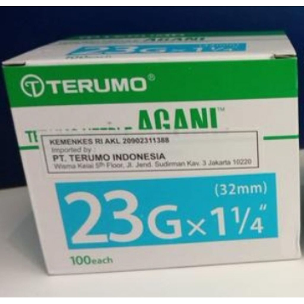 jarum spuit / needle TERUMO 23G AGANI 02/2026