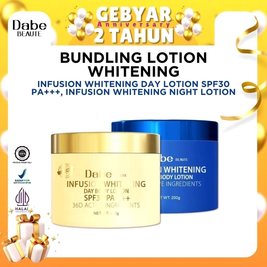 BUNDLING LOTION WHITENING DAY SPF 30 + NIGHT LOTION WHITENING DABE beauty