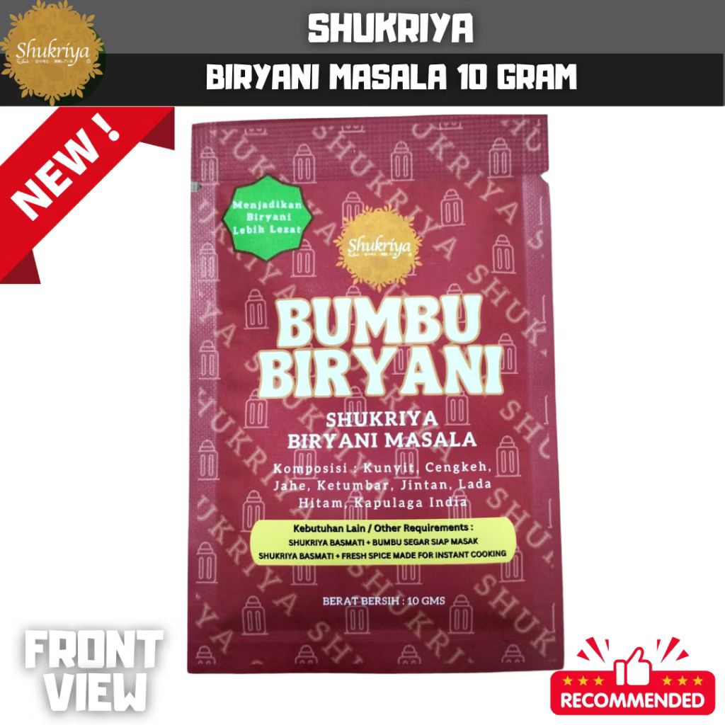 

Bumbu Biryani Masala Shukriya 10g