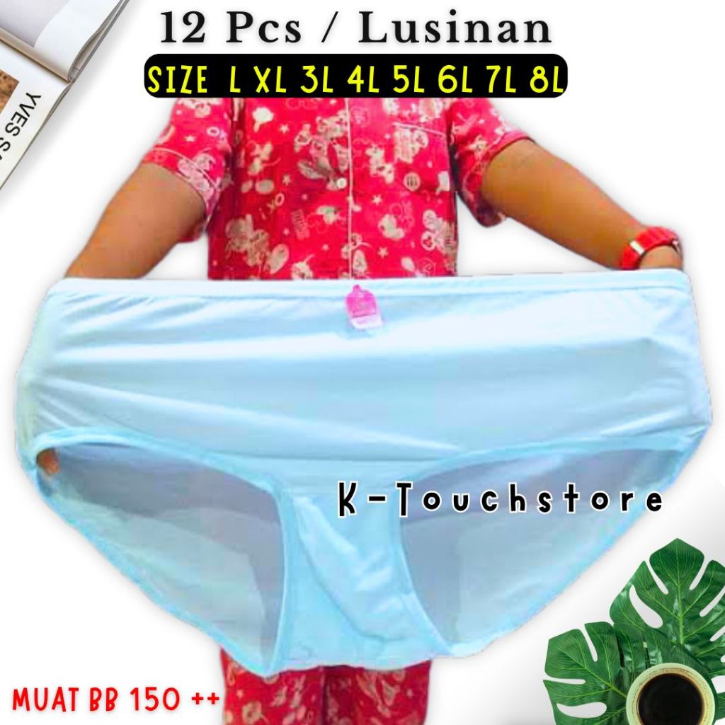 (L XL 3L 4L 5L 6L 7L 8L)JUMBO LUSINAN CD WANITA MURAH/CELANA DALAM WANITA JUMBO LUSINAN MURAH NATASH