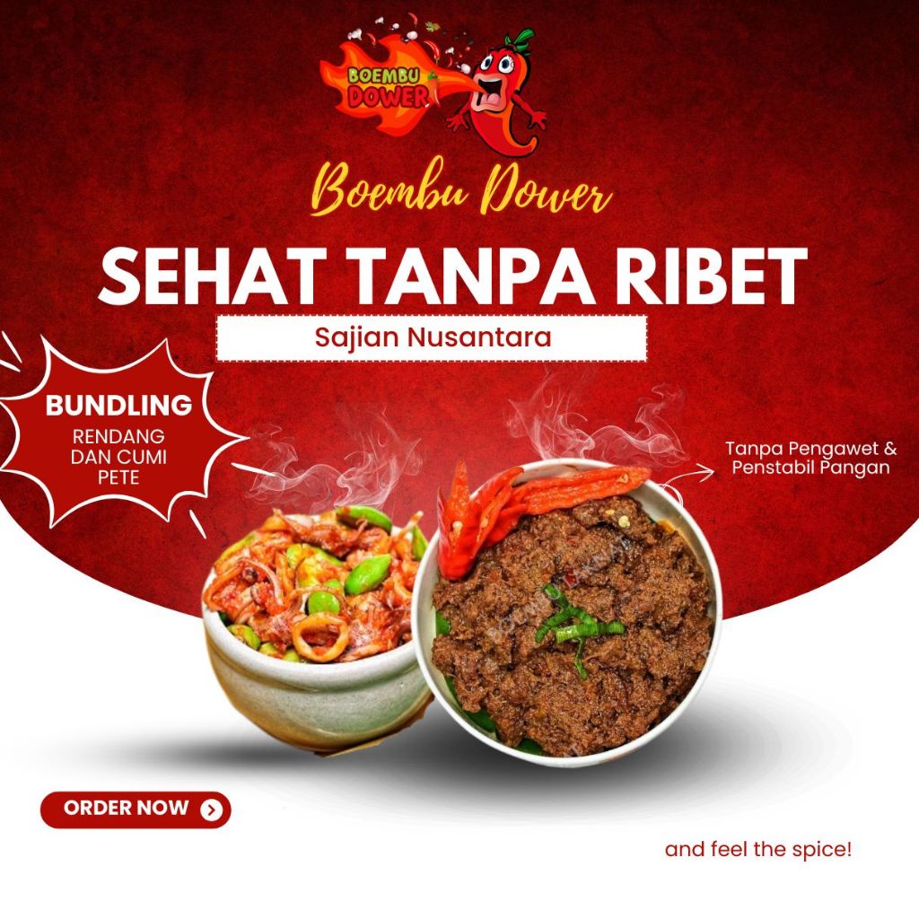 

Rendang Sapi & Cumi Petai by Boembu Dower 150gr
