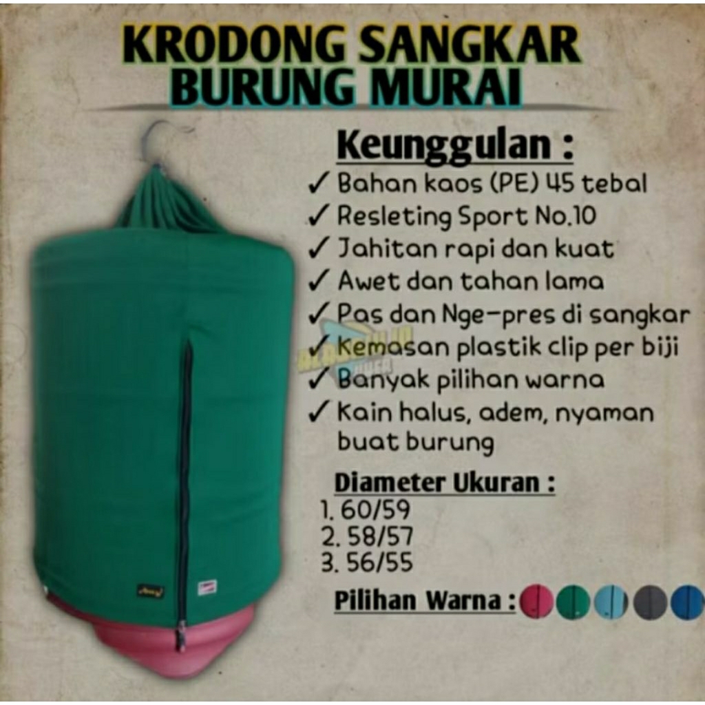 Grosir Krodong Aves Tebal Sangkar Murai No 2 | Krodong Selimut Sangkar Murai 2