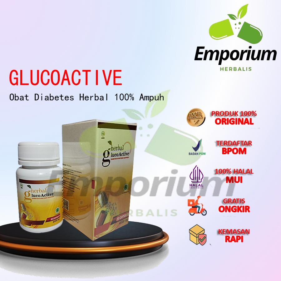 GLUCOACTIVE ASLI ORIGINAL OBAT DIABETES 100% AMPUH BPOM