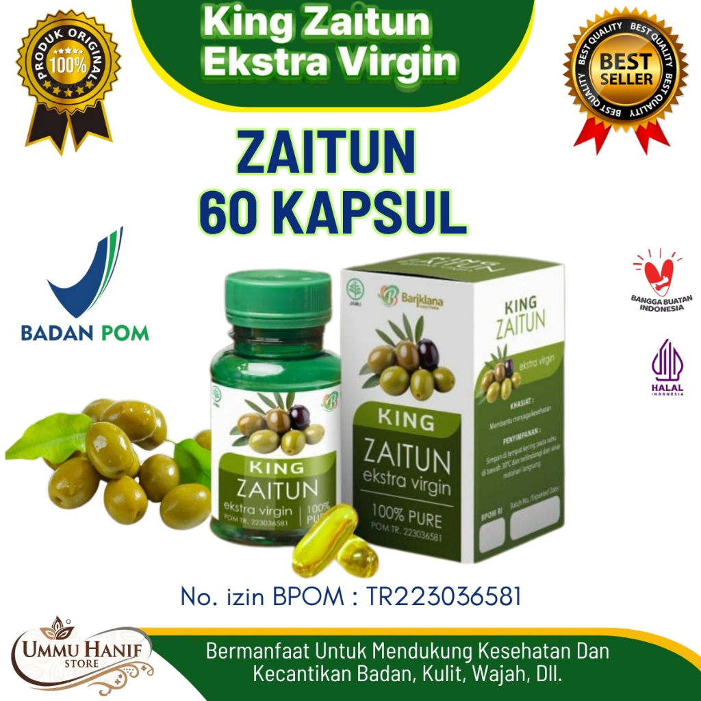 

King Zaitun Extra Virgin Olive Oil 100% Murni isi 60 kapsul