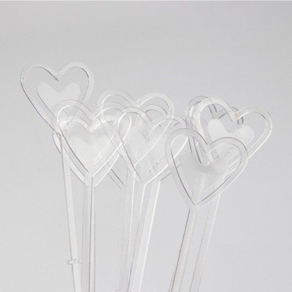 

Stick Kartu Plastik Bentuk Persegi / Love Transparan Ecer Per Tangkai / PLASTIC STICK CARD HOLDER
