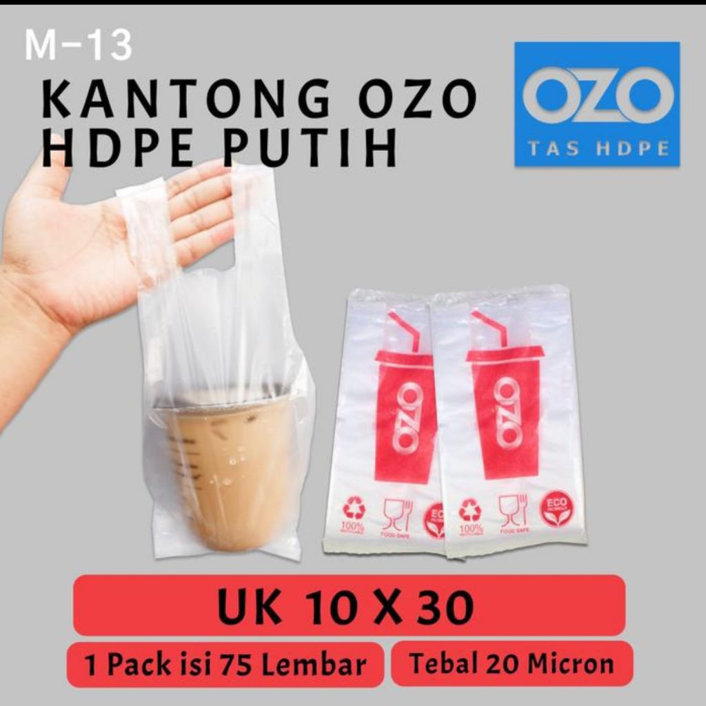 Kantong Plastik Kresek Gelas / Cup 10x30 cm