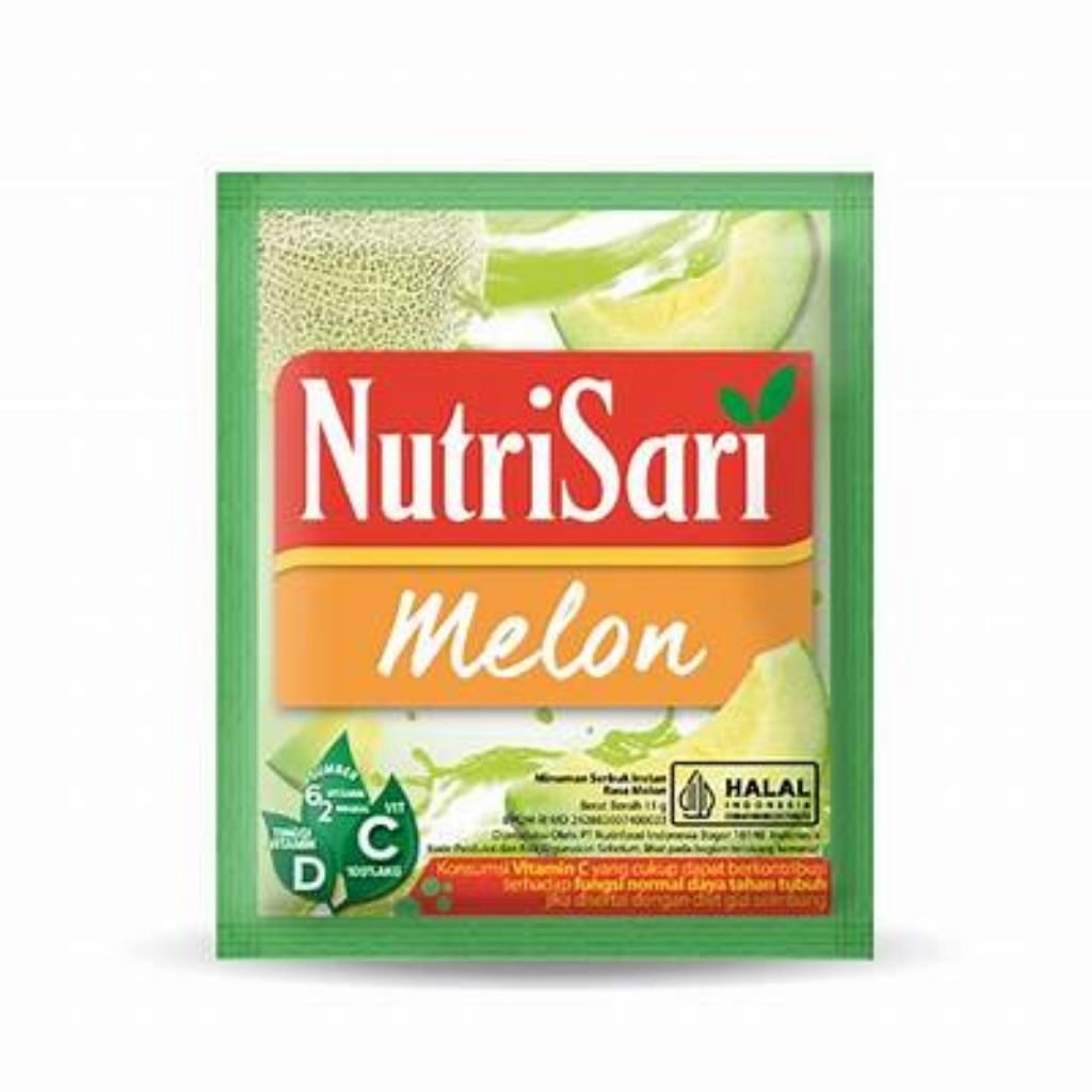 

Nutrisari Melon Polos 11g 1dus isi 160pcs