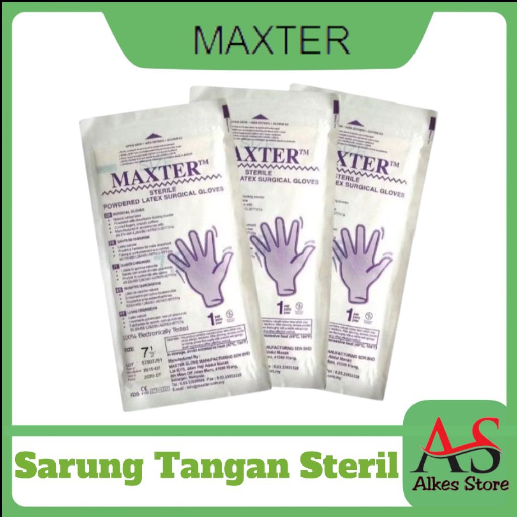 Sarung Tangan Steril Maxter  Sarung Tangan Medis Maxter