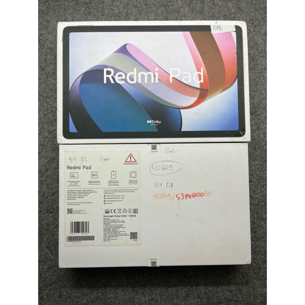 

DUS BOOK DUSBOX KARDUS BOX KARTON XIAOMI REDMI PAD ORIGINAL COPOTAN