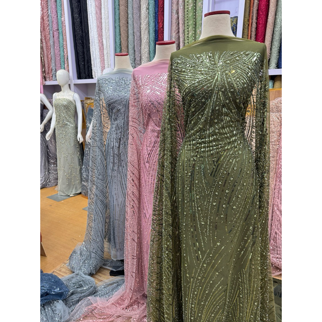 brokat tille pengantin / wedding tulle / kain brokat etnik