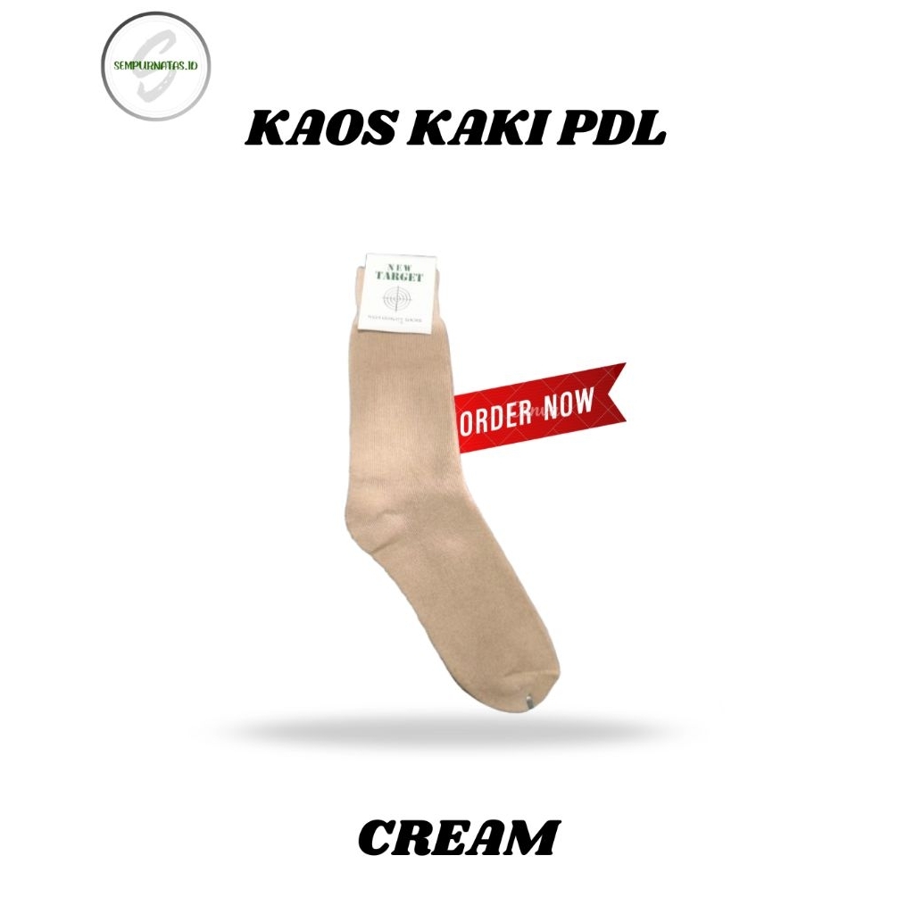 KAOS KAKI PDL CREAM / KAOS KAKI KEMHAN, PNS, KERJA / KAOS KAKI PDL