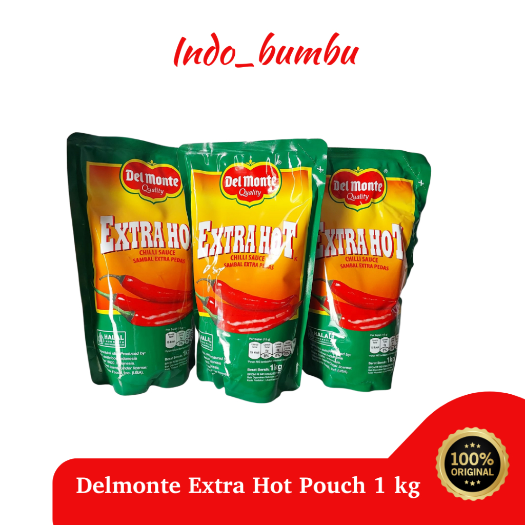 

[TERMURAH ] Delmonte Saus Sambal Del monte 1kg / Delmonte Extra Hot Pouch 1 kg