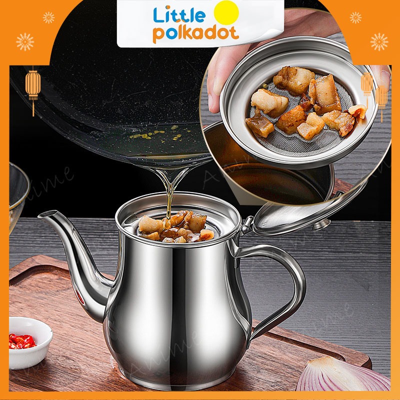 【Littlepolkadot】800ml Teko Saringan Teko Penyaringan Minyak/Teko saringan minyak/ Gelas Teko Teko Ai