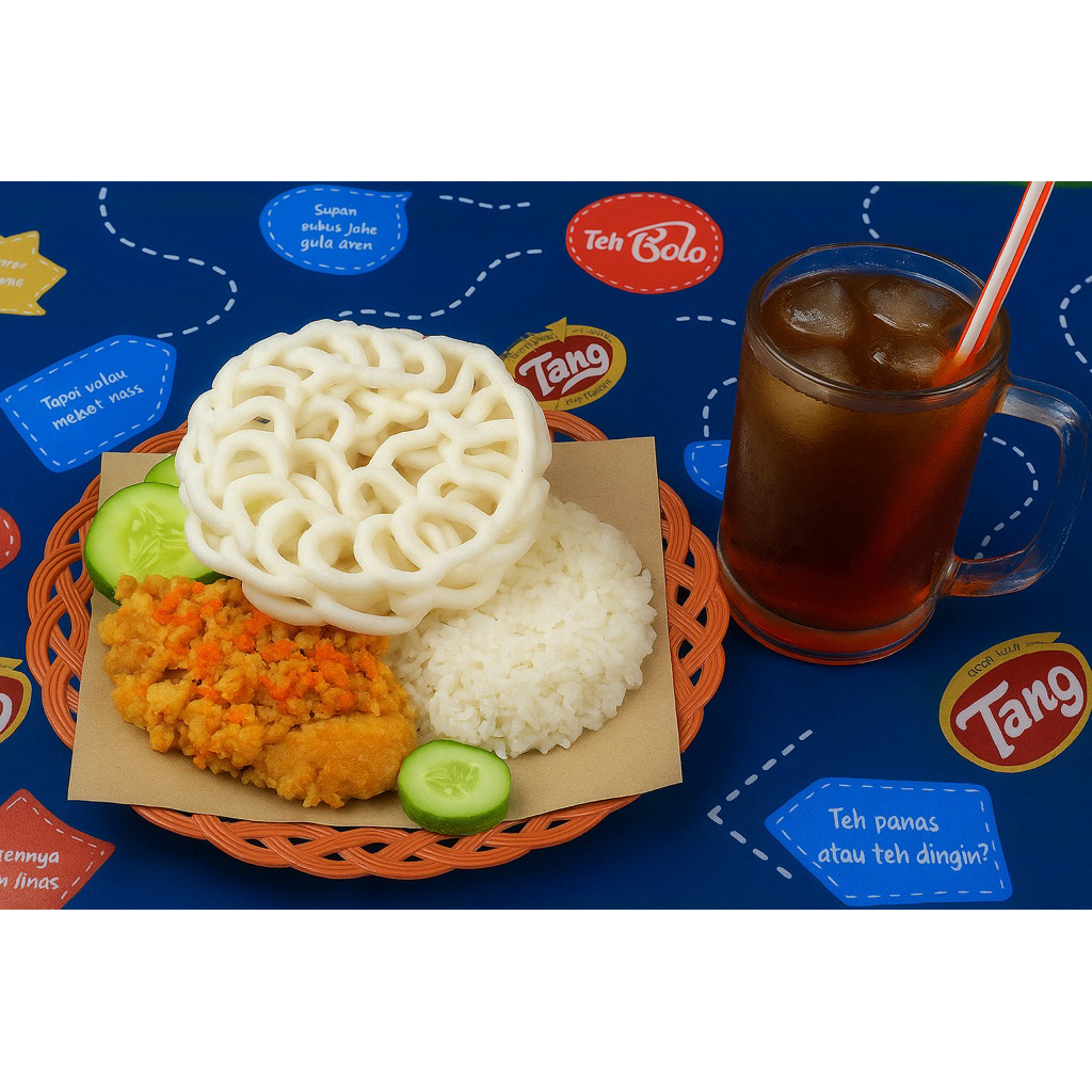 

Paket Ayam Geprek + Nasi + Es Teh + Kerupuk