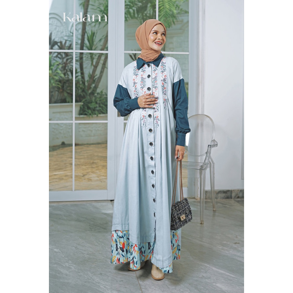 TUNEECA X TERRY ABAYA AFSHA TE-0122004 ( TUNEECA KALAM ) TUNEECA ABAYA PREMIUM ORIGINAL