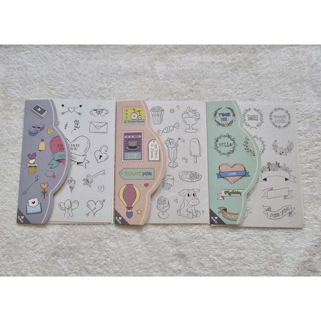 

(Baca Deskripsi) Fun & Joy Coloring Sticker in Greeting, Love & Food Series