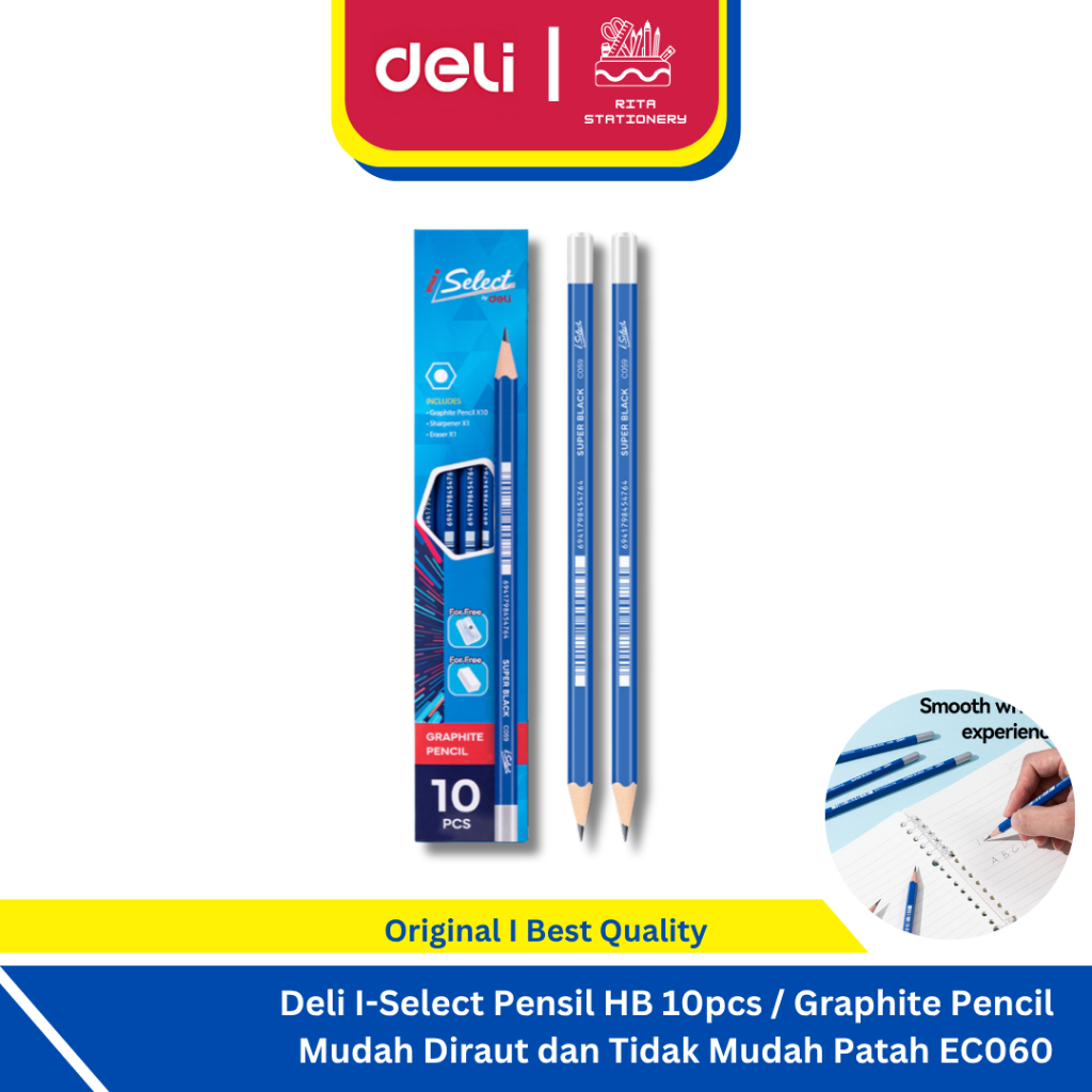 

Deli I-Select Pensil HB 10pcs / Graphite Pencil Murah Ekonomis Biru - EC059