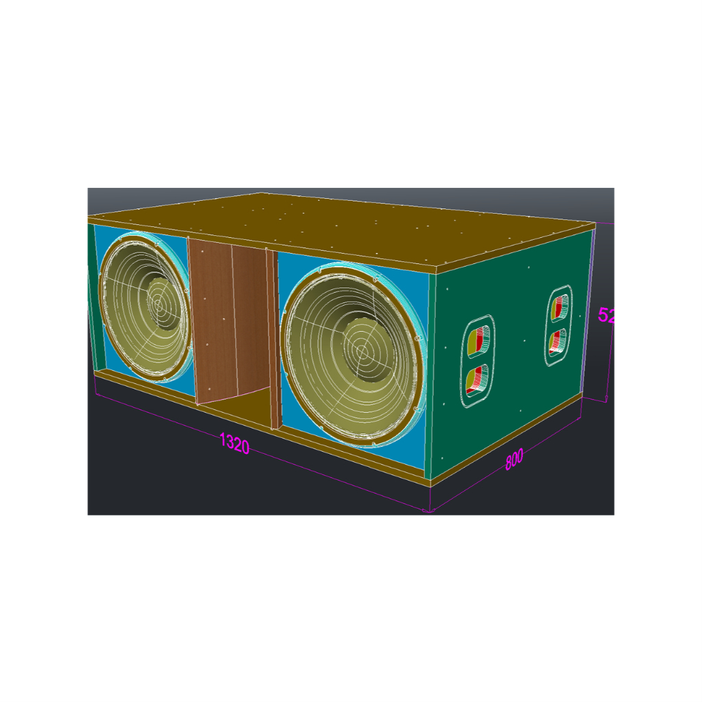 Potongan Papan Subwoofer model JBIN-218 - 2 x 18in; Reflex Bass