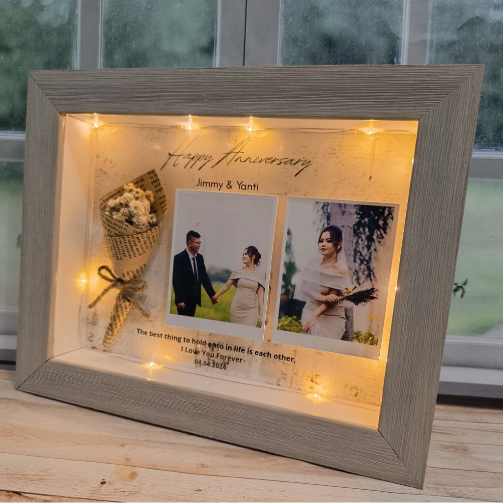 Frame Foto 3D Estetik Kado Anniversary Kado Ultah Kado Wisuda