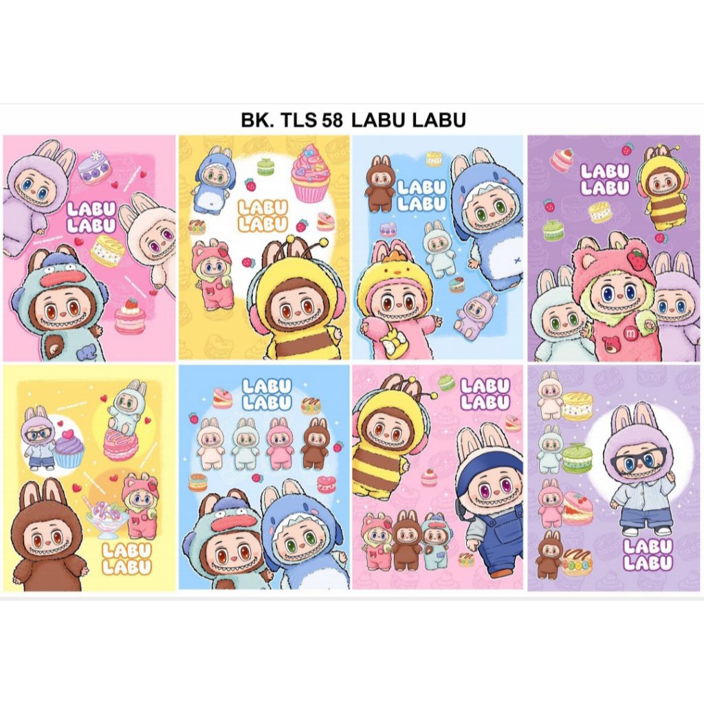 

Buku Tulis Labubu Kuromi 58 lembar
