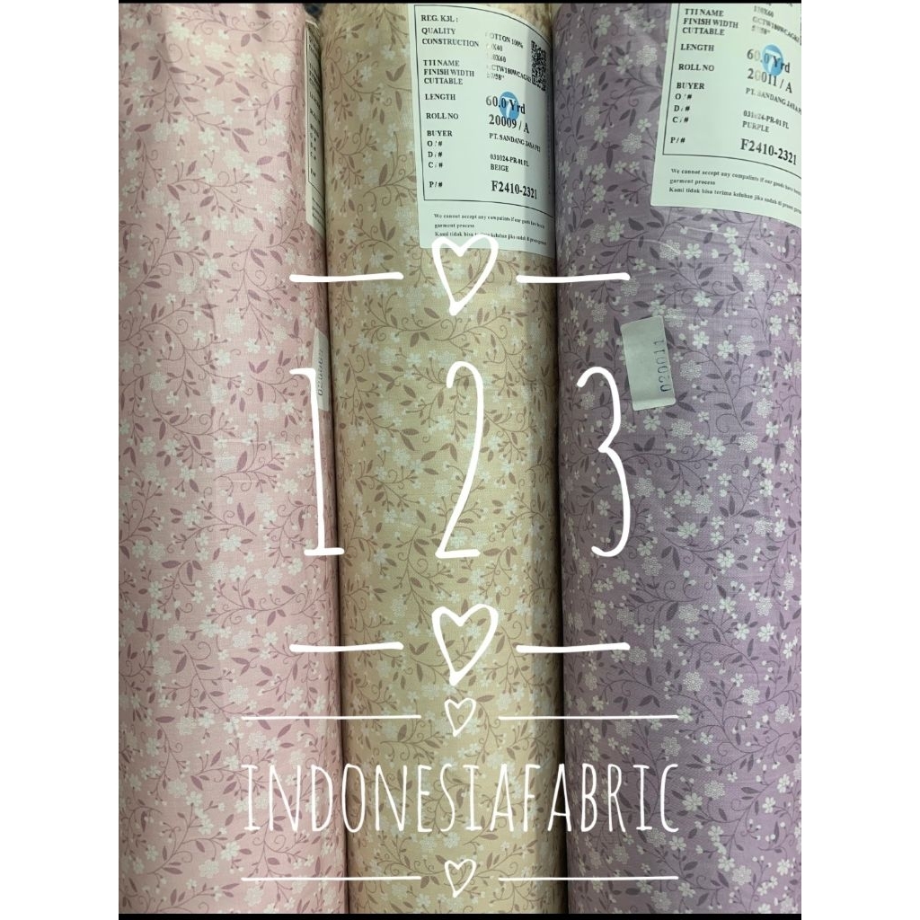 Kain Katun Jepang motif KJ470 tokai senko japan cotton ori bahan gamis tunik mukena kemeja koko dast