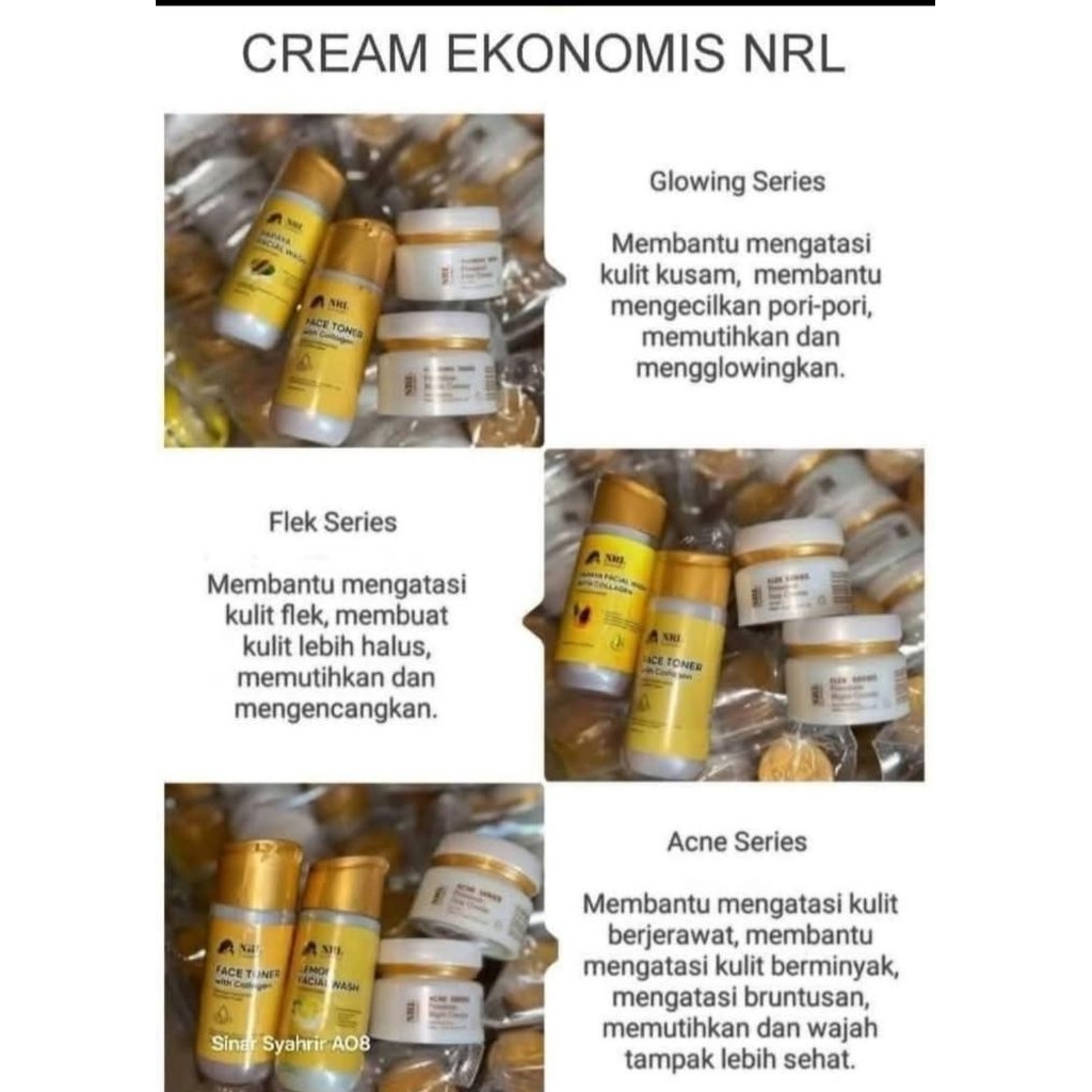 NRL kemasan Baru paket glow/flek /acne
