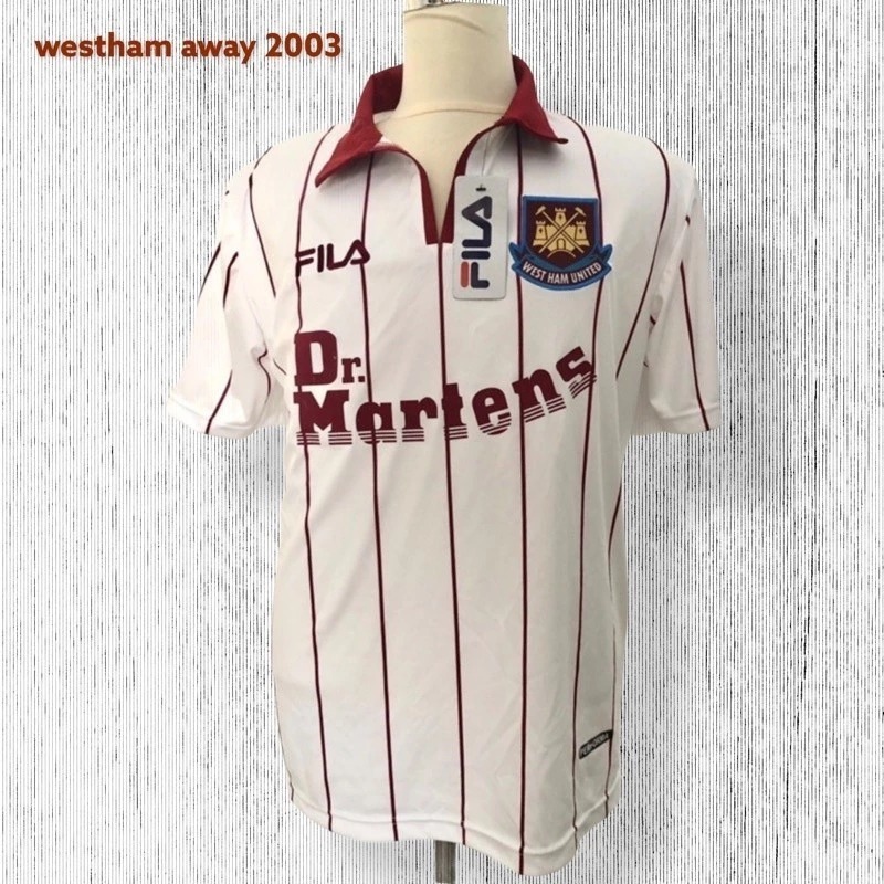Jersey Retro West Ham Away 2003 Dr martens SIZE LENGKAP (S-5XL)