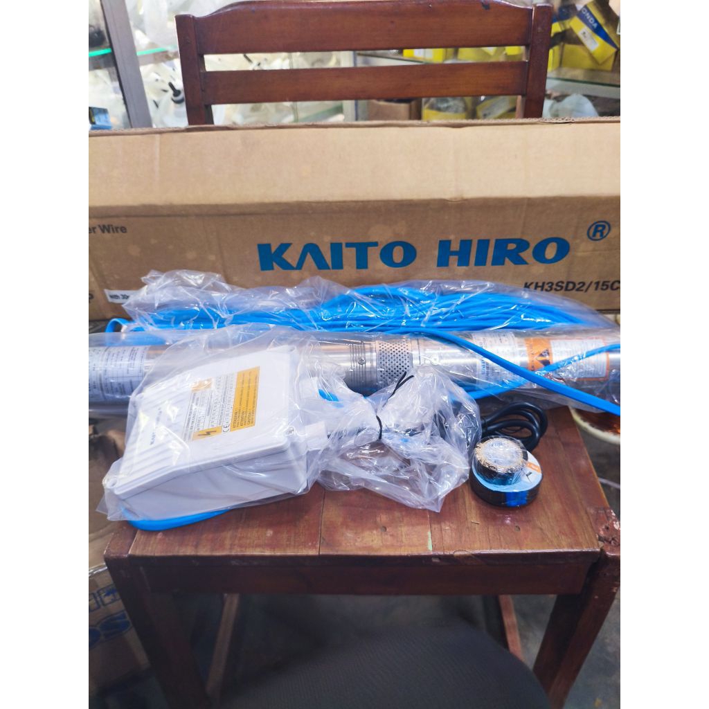Pompa satelit/ submersible Kaito Hiro 0.5hp 3" Komplit kabel 30m+control box