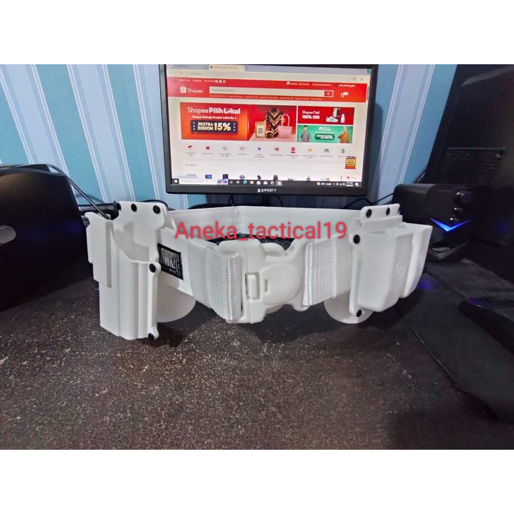 KOPEL PROVOS PUTIH PDL / kopel putih polos set holster HS