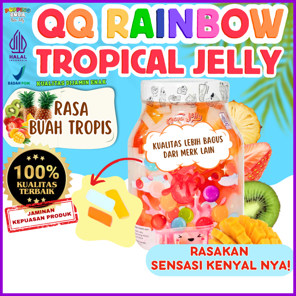 

QQRainbowJellyKonyakuToppingMinumanAndalan Lavazza Bubuk Kopi Coffee Powder - Tropical Jelly Buah Tropis 500 Gram | Cocok Untuk Semua Jenis Minuman