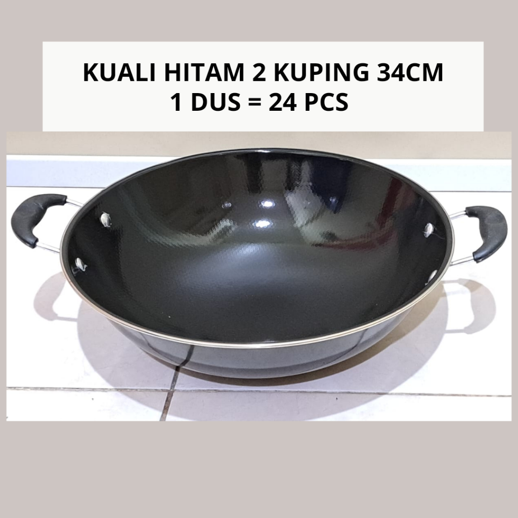 Kuali Plat Hitam 34 cm / kuali besar / kuali masak