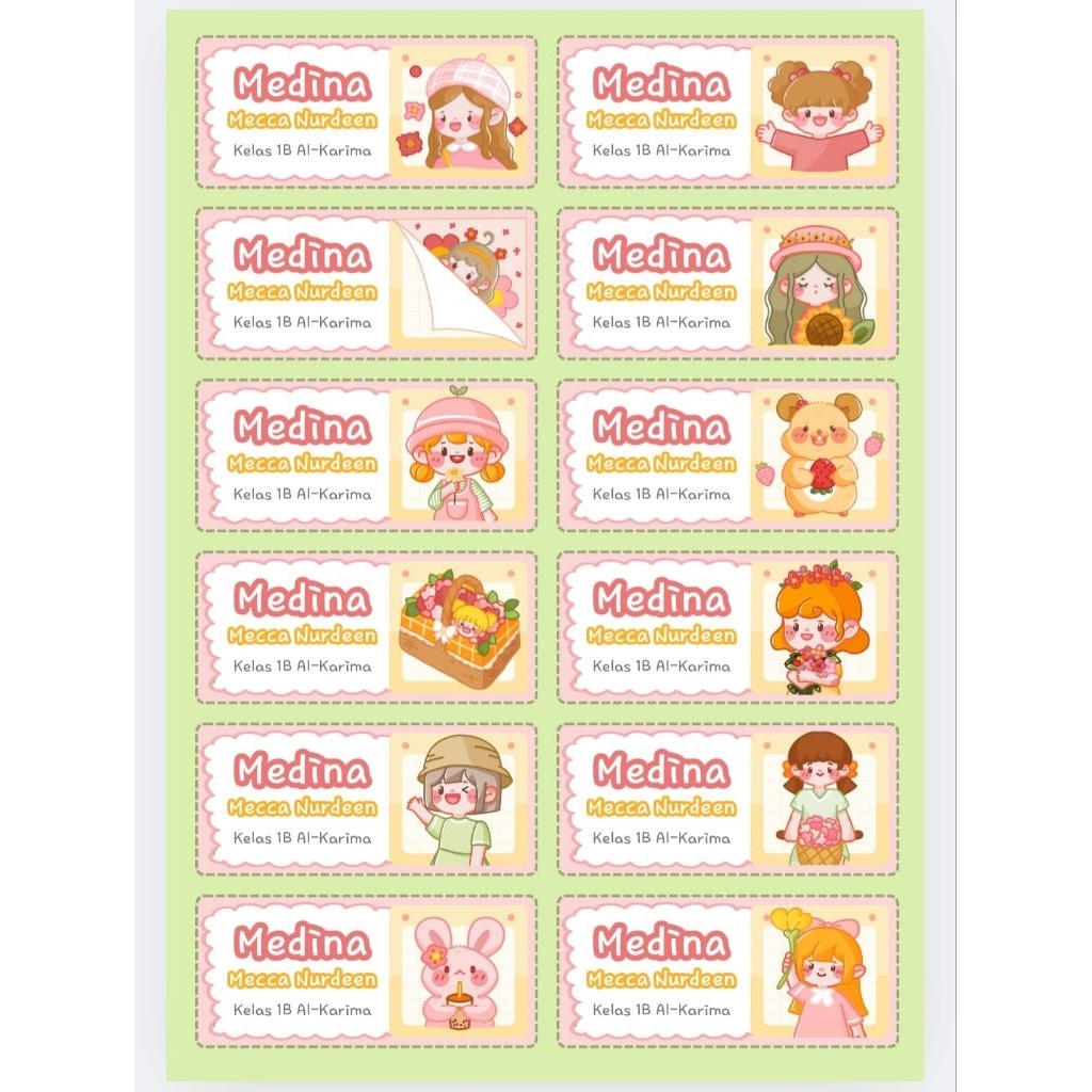 

Stiker Label Pelajaran | Sticker Nama | Label Pelajaran