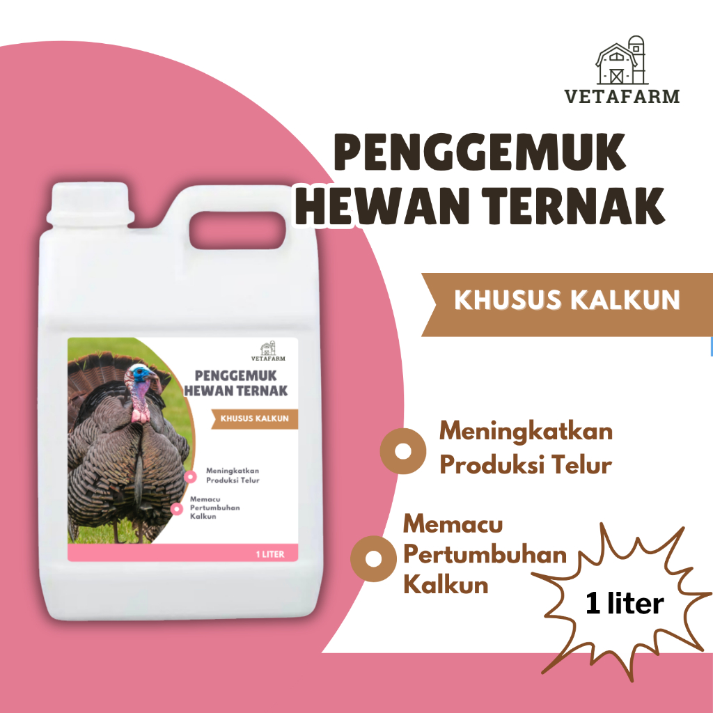 Vetafarm Vitamin Ternak Kalkun Untuk Meningkatkan Kualitas Daging Kalkun 1Liter