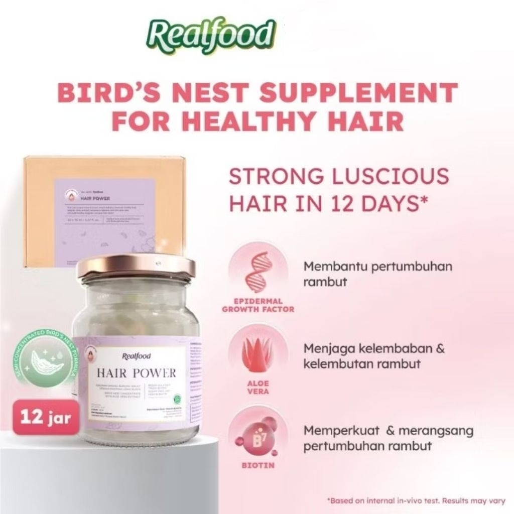 

RB Realfood Hair Power 12 Jar ( Minuman Bird Nest Sarang Burung Walet )