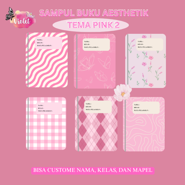

SAMPUL BUKU AESTHETIK - PINK 2 (BISA REQUEST NAMA, KELAS, MAPEL GRATIS)