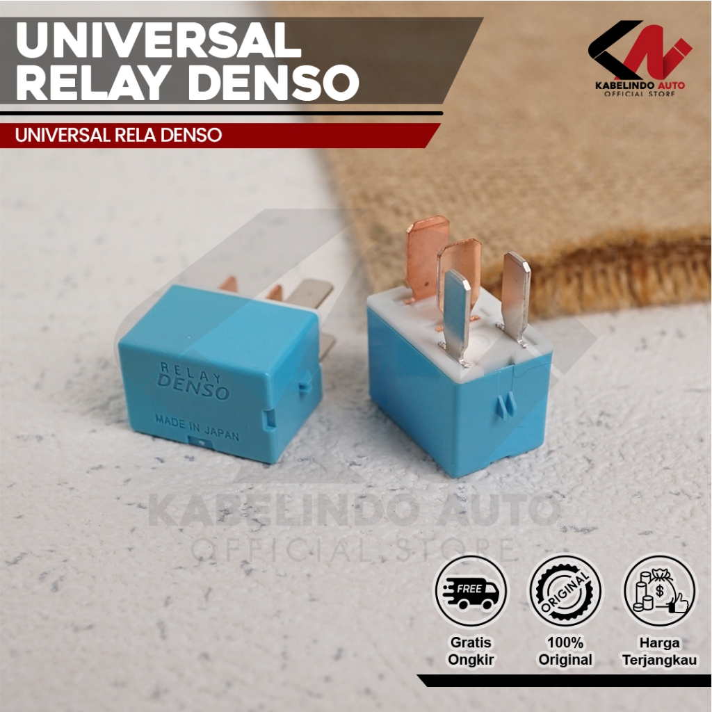 Relay Denso Original Biru 12v Kaki 4 Pin 30a Socket Mini Denso AC Mobil Avanza Xenia Jazz Universal