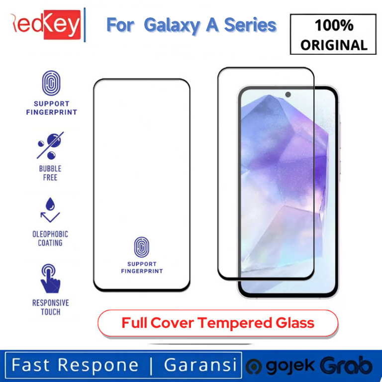 Tempered Glass For Samsung A16 A26 A36 A56 5G 4G - Redkey Premium Anti Gores Clear HD Full Cover den