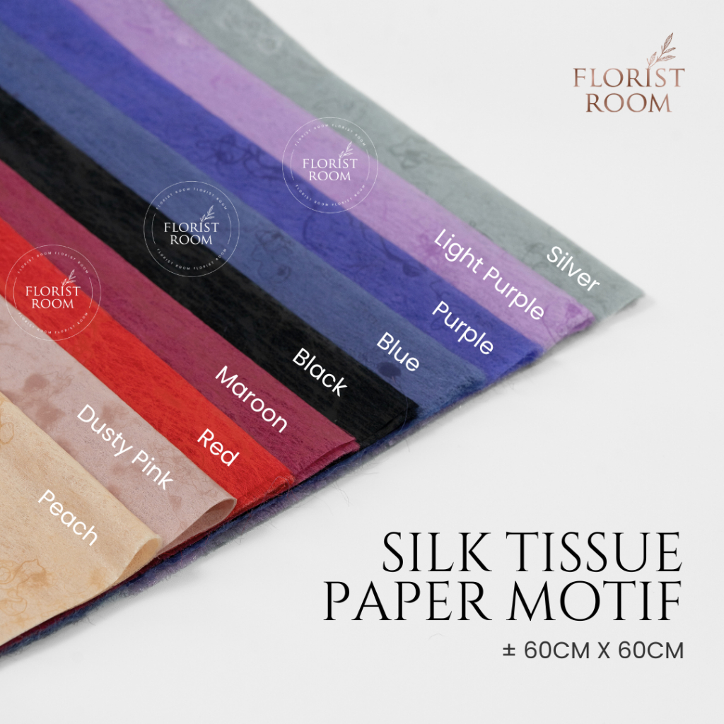 

Silk Tissue Paper Motive 20 Lembar - Bungkus Bunga / Wrapping