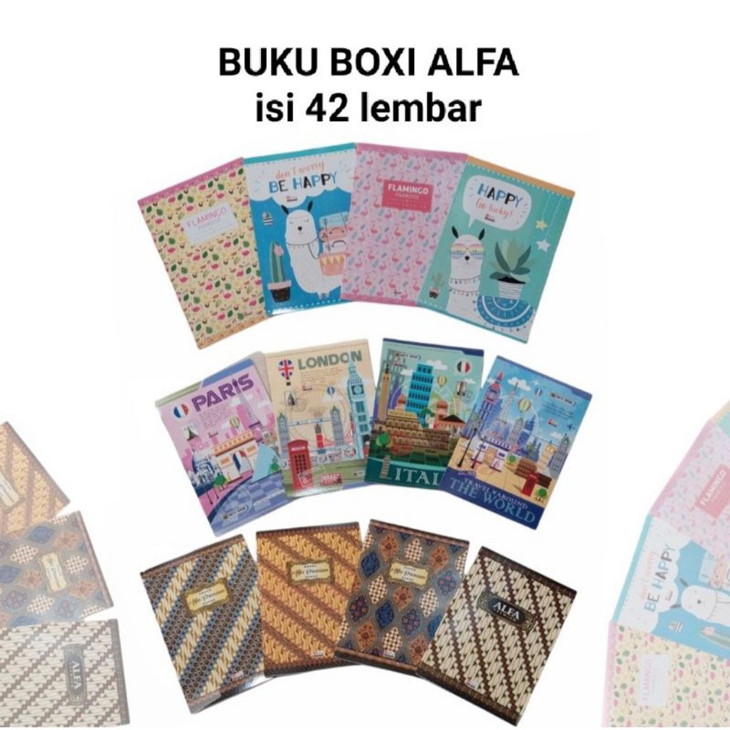 

Buku Tulis Alfa Premium / Alfa Newstar Boxy 42 Lembar (10 Buku/Pak)