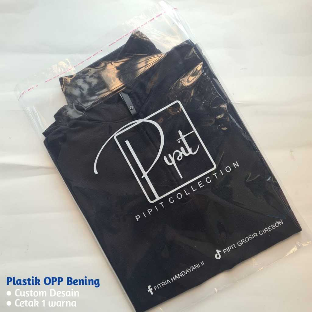 

plastik opp bening custom free desain plastik bening sablon plastik pakaian plastik baju