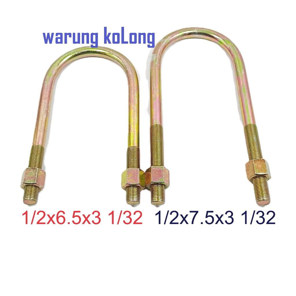 U bolt L300 Kijang Super KF40 KF50 panther T120 clamp klam per daun leaf spring panjang 6,5 7,5 inci