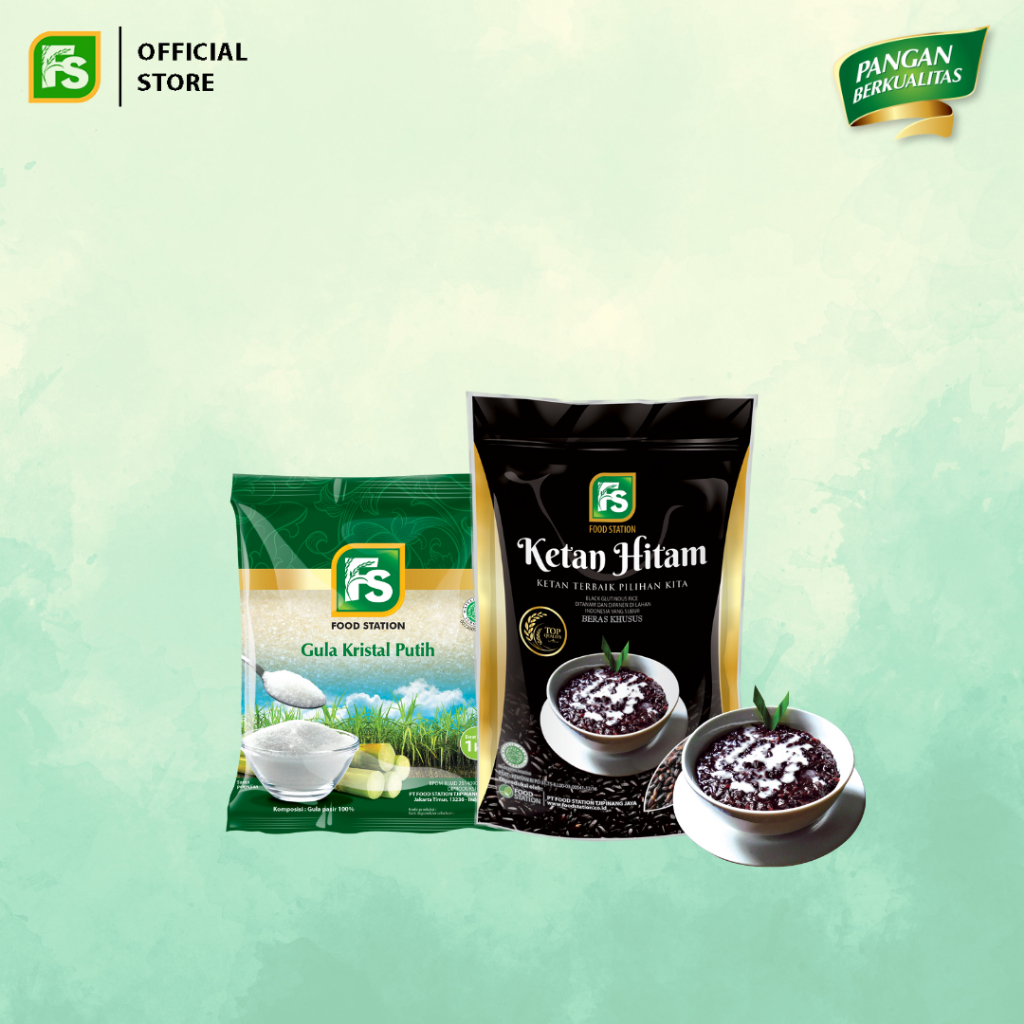 

FS Gula Kristal Putih - Hijau 1Kg + FS Ketan Hitam1 kg