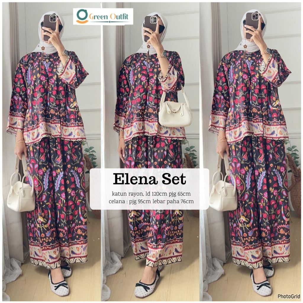 greenoutfit elena baju setelan wanita dewasa