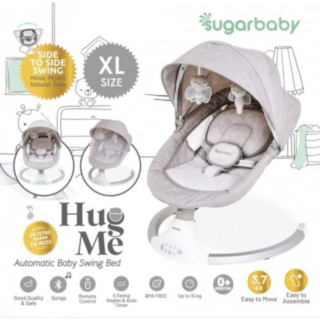 ayunan bayi Sugar Baby HUG ME Automatic Baby Swing Bed/ bouncer bayi (PRELOVED)