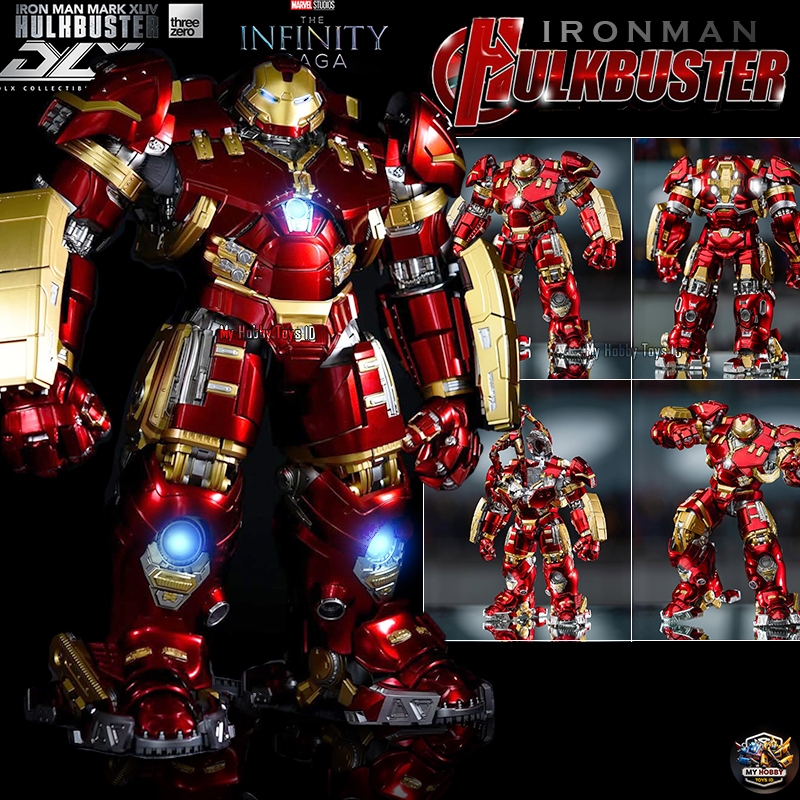 100% Original Threezero DLX Iron Man Hulkbuster Mark 44 Superhero Marvel Avengers LED