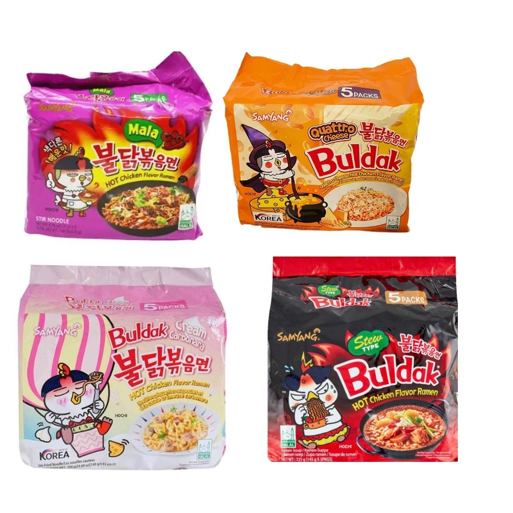 

Samyang Buldak Cheese Ramen Noodles Hot Chicken / Mie Ramen Ayam Pedas Samyang isi 5 pack 145g