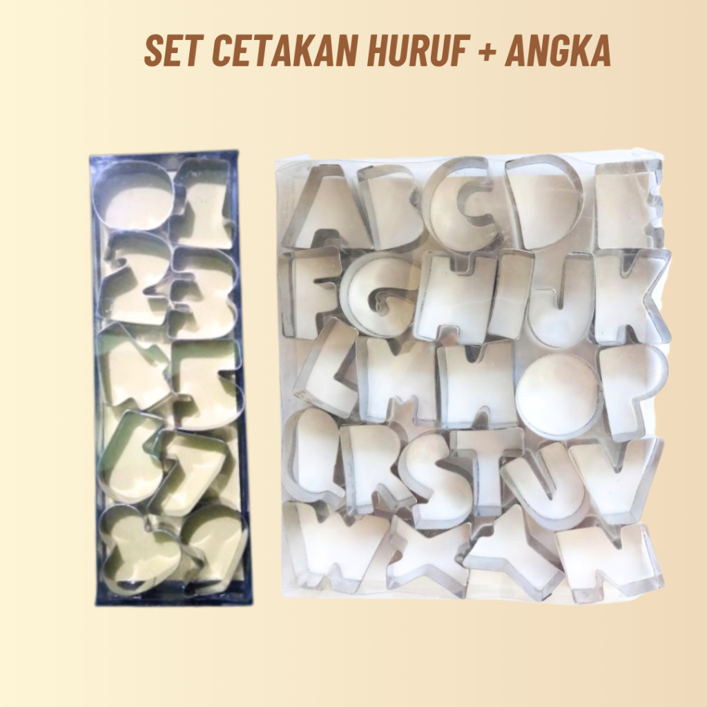 Paket Hemat Set Cetakan Wortel Huruf + Angka Penghias Tumpeng Garnish Cetakan Nugget Kue Bento Bekal